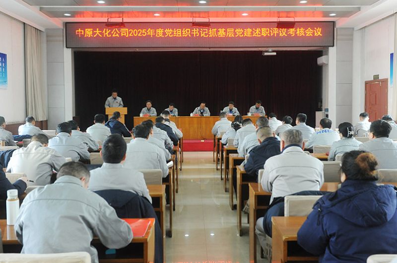 中原彩天下官网公司党委召开2025年度党组织书记抓基层党建述职评议查核会议